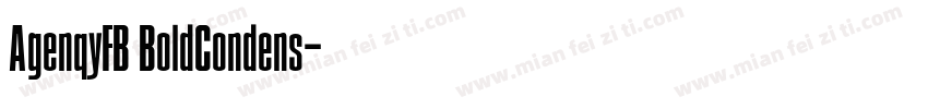 AgenqyFB BoldCondens字体转换
